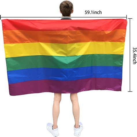 Rainbow Pride Flag Polyster Homosexual Supplies Gay Transgender Bisexual Lesbian Banner For