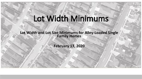 lot width minimums lot width  lot size