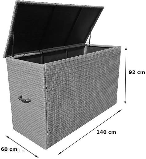 Merkury Market Skrzynia Ogrodowa Technorattan Szara X X Cm Szary