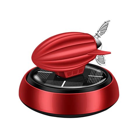 Car Air Freshener Solar Energy Rotating Solar Spaceship Decoration Car Aromatherapy Diffuser