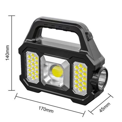 Projecteur extérieur Lampe de poche solaire LED Super brillante avec