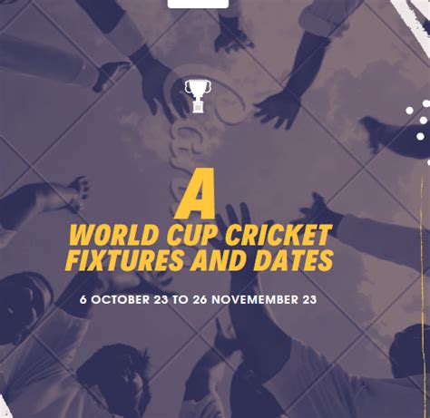 Plan Your Schedule: World Cup Cricket Fixtures Announced - Blogging Inn