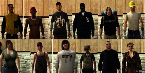 Peds Upscale Textures For Gta San Andreas