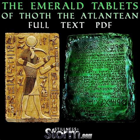 emerald tablets  thoth  atlantean full text  stillness
