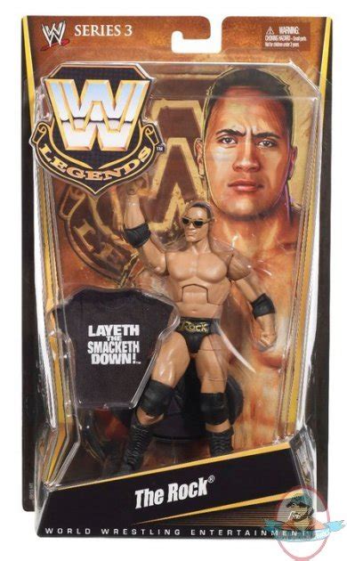 WWE Legends Series 3 The Rock Dwayne Johnson by Mattel | Man of Action ...