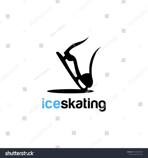 Ice Skating Logo Design Vector Template Stock Vector Royalty Free