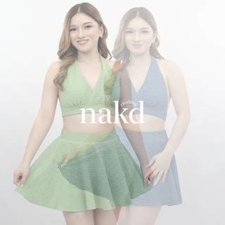 NAKD FASHION ZOELINE SUMMER SEXY TWO PIECES V NECK SKATER TIE BIKINI SWIMWEAR BEACH SUMMER SET