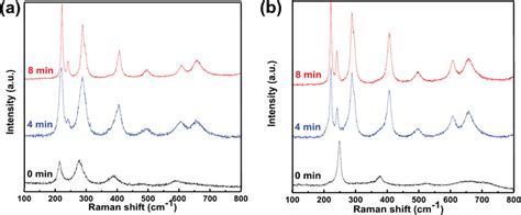 a Raman spectra of the samples before and after calcining β FeOOH at