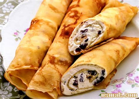 Как приготовить налистники с творогом и изюмом рецепт с фото