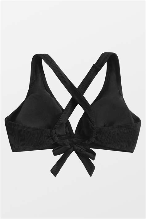 Flowing Lines Tall Tri Cross Back Plus Size Bikini Top Cupshe AU