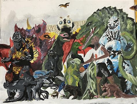 Godzilla Painting Rgodzilla