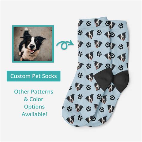 Personalized Dog Socks Custom Pet Socks Customized Dog Socks Etsy