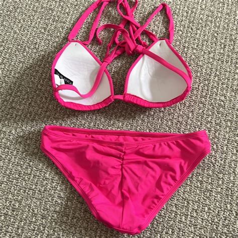 La Blanca Swim La Blanca Hot Pink Bikini Top 6 M Ruched 4 Swimsuit Swim Set Poshmark