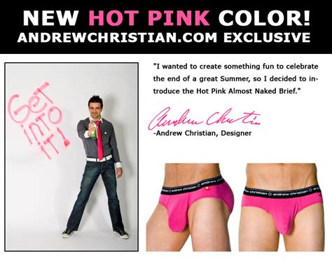 Andrew Christian New Exclusive Hot Pink Almost Naked Brief Underwear News Briefs