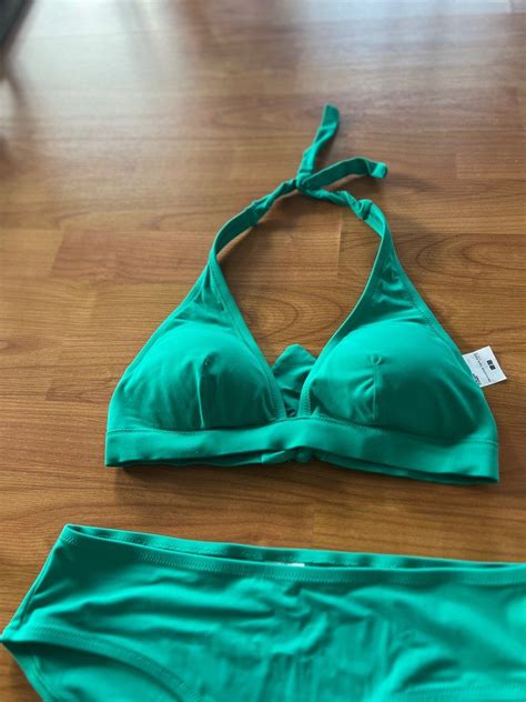 Uniqlo Swimsuit Padded Halter Neck Bikini Set Women S Fashion Swimwear Bikinis Swimsuits On