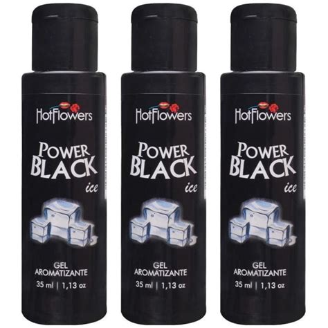 Power Black Ice Gel Aromatizante Bucal Sexo Oral Gostoso 35ml Hot Flowers Shopee Brasil