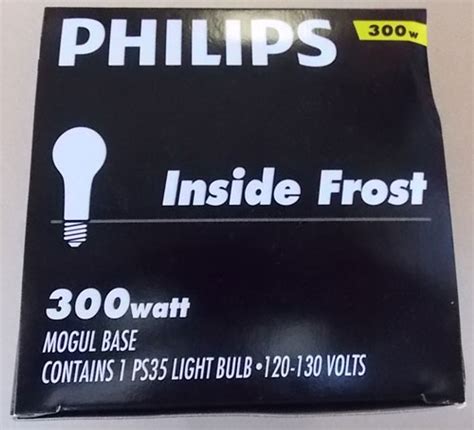 Philips Ps35 Inside Frost Light Bulb 300watt 120v Mogul Base Lot Of 2