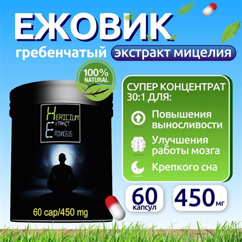 Комплексная пищевая добавка "Ежовик гребенчатый" мицелий, экстракт 30:1 ...