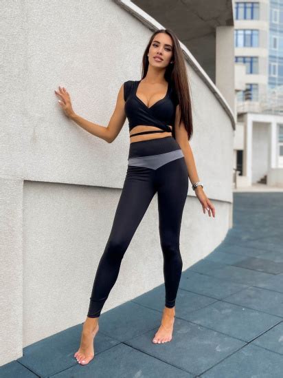 Легінси спортивні ISSA Plus 12861_blackgrey для жінок Чорний - купити в ...