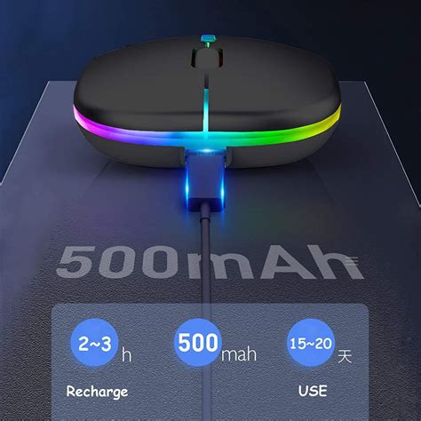 Безжична мишка, Bluetooth, LED, Slim, 2.4 GHz, USB, Черна - eMAG.bg