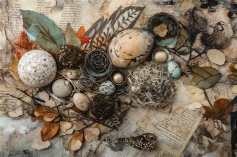 La Fusión De Texturas Y Materiales En El Arte Del Collage Creado Con