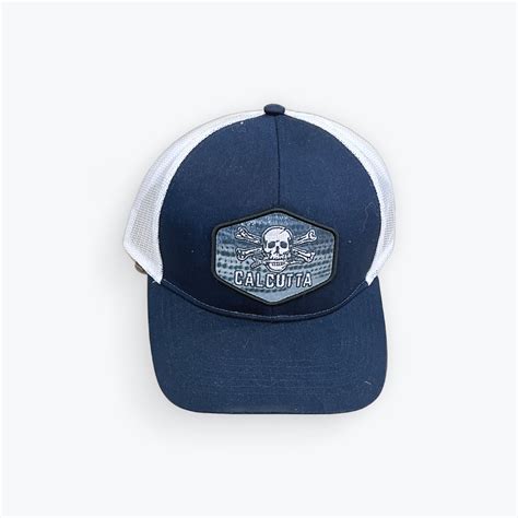 CALCUTTA - 6 Panel Mesh Cap Navy Brim White Mesh | Fish Tales