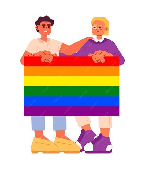 Premium Vector Lgbt Community Semi Flat Color Vector Characters