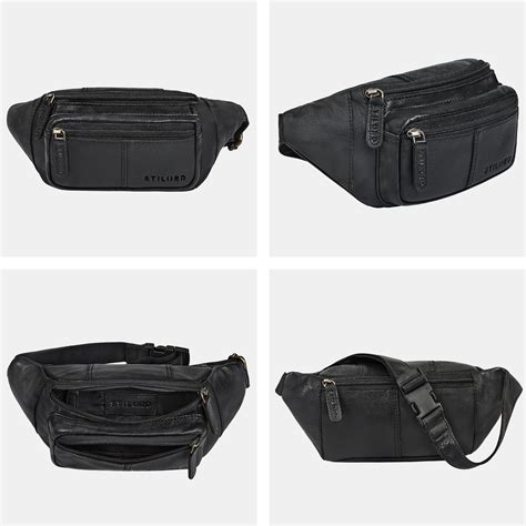"Devon" Vintage Bauchtasche Herren Leder Gürteltasche viele Fächer