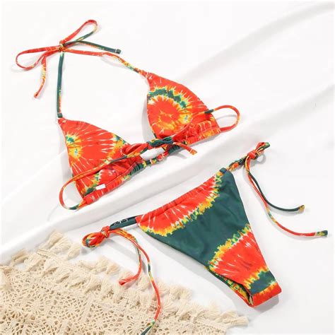 MAILLOT DE BAIN Sexy Bikini Maillot De Bain Solide Tanga Biquini Micro Ensemble Bikini Maillot