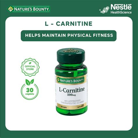 Nature S Bounty L Carnitine Mg Caplets Metabolism Heart Health