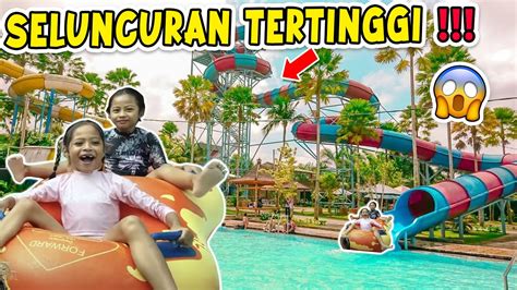 ALUNA DAN AMANDA NYOBAIN SELUNCURAN TERTINGGI DI WATERPARK TERLUAS