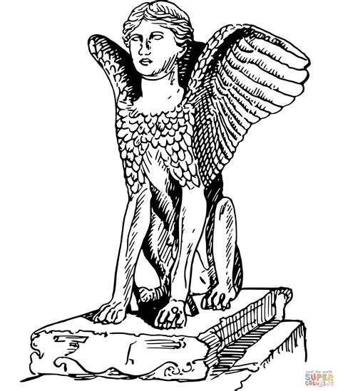 Sphinx coloring page | Free Printable Coloring Pages