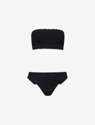 Hunza G Tracey Frilled Trim Bikini Set Selfridges