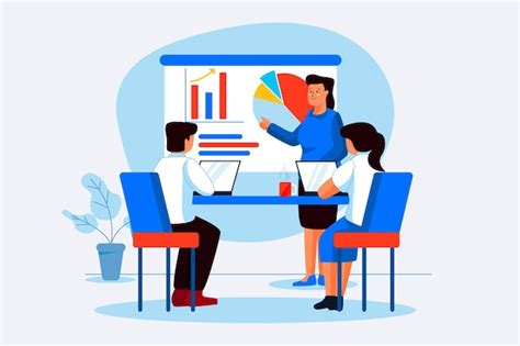 Premium Vector | Flat design people on business training illustrated