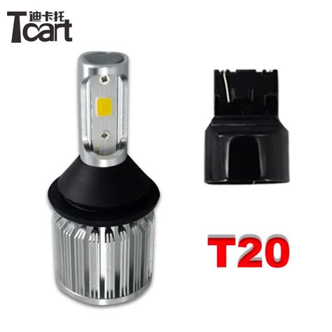 Tcart 2pcs Car Led Yellow Amber T20 WY21W Turn Signal Lamps For Toyota