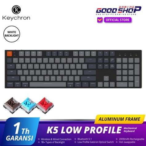 Keychron K Ultra Slim Optical Hot Swappable White Backlight Aluminum Lazada Indonesia