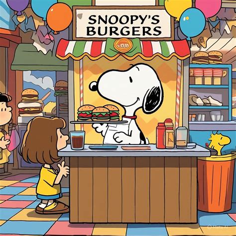 Snoopy Vendedor De Hamburguesas Wallpaper Aesthetic For Snoopy Pfp