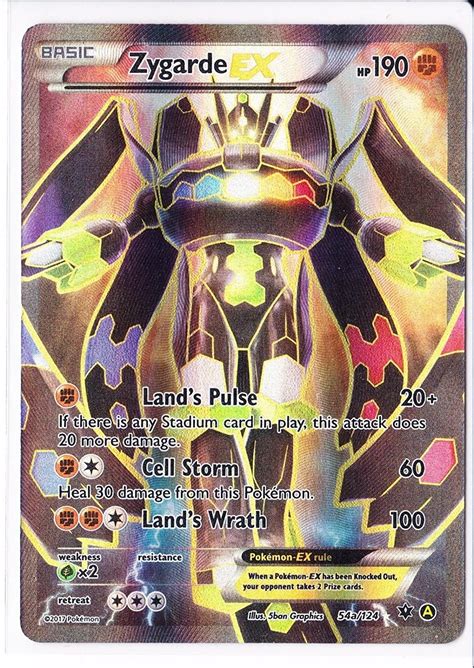 Pokemon Single Card Zygarde Ex 54a124 Holo Card Toptoy