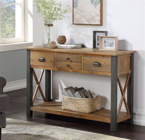 Urban Elegance Reclaimed Wood Console Table