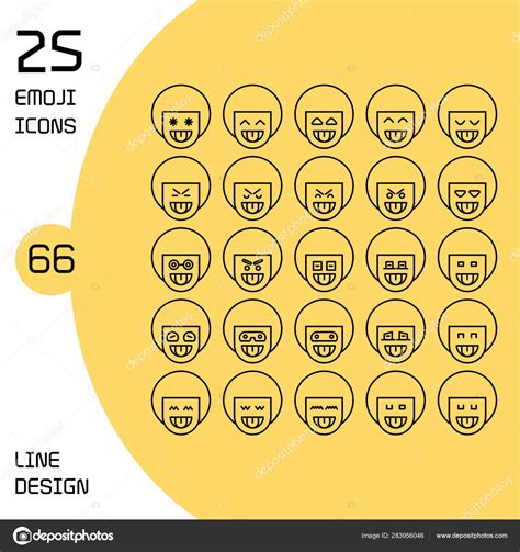 Vector Illustration Emoji Icons Stock Vector By ©loopang 283956046