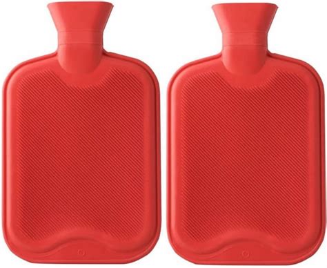 Wärmflasche Ohne Bezug 2er Pack Wärmflaschen Groß 2L Hot Water Bottle