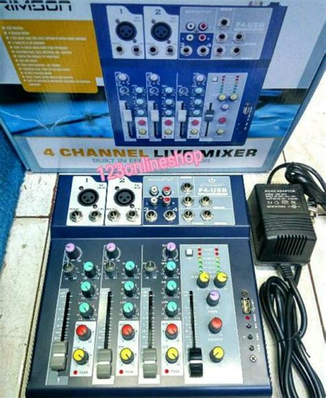 Jual Profesional Mixing Console Crimson 4 Channel F4 Usb Effect Di