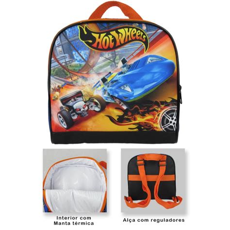 Kit Mochila Infantil Hot Wheels Tam G Costas Elo
