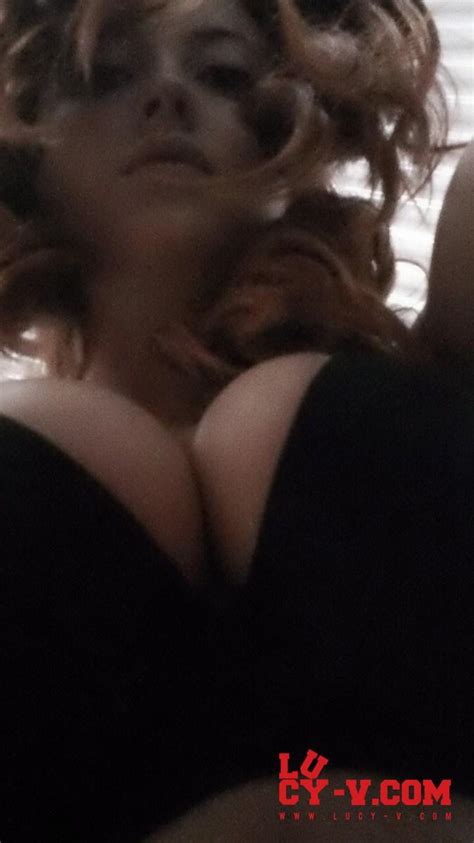 Lucy V Strips From Her Cute White Top And Black Lingerie At Home Porn Pictures XXX Photos Sex