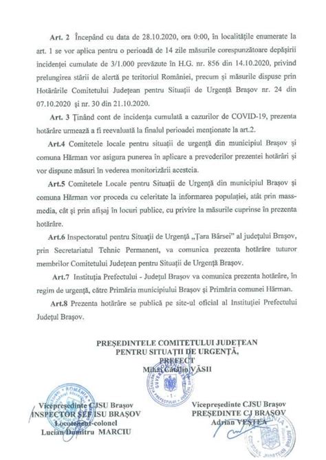 Hot R Rea Nr Privind Constatarea Dep Irii Inciden Ei Cumulate De De