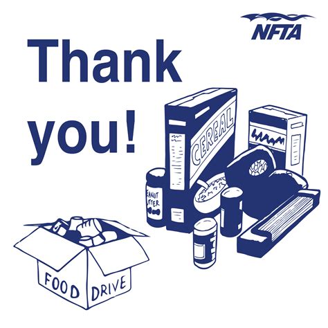 Thank You For Supporting Our Food Drive Nfta Elements