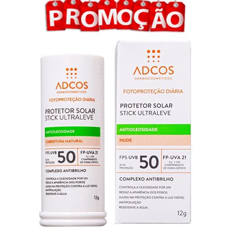 Protetor Solar Adcos Fps Stick Ultraleve G Cor Nude Shopee Brasil