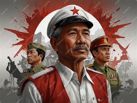 Indonesian Text November 10 Heroes Day Happy National Heroes Day Hari