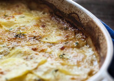 Classic Potato Gratin With Gruyere Cheese Just A Little Bit Of Bacon