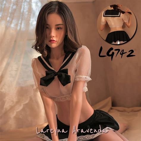Jual Lareyna Aravenda Set Lingerie Kostum Fantasy Siswa Malam Transparant Lg Shopee Indonesia